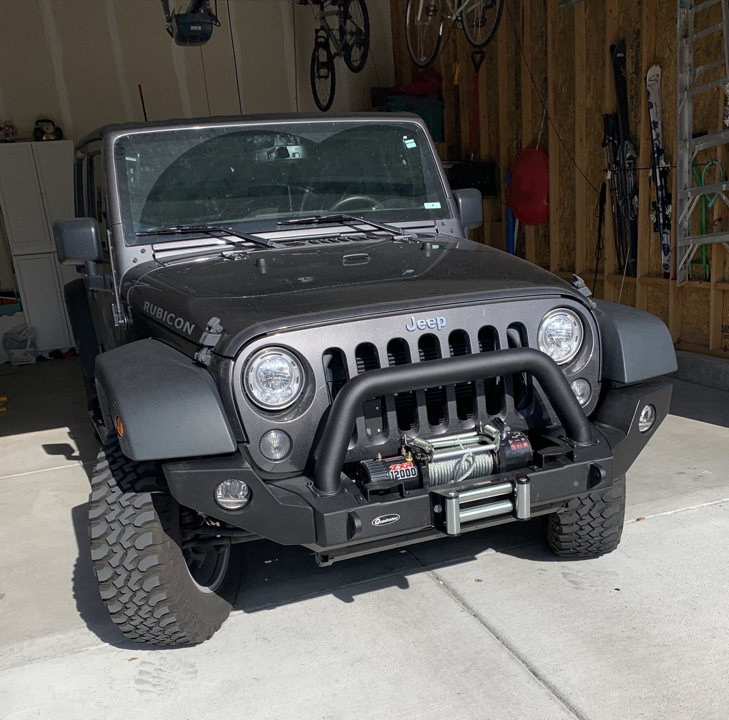 Quadratec Modular Winch Ready Front Bumper for 0718 Jeep Wrangler JK