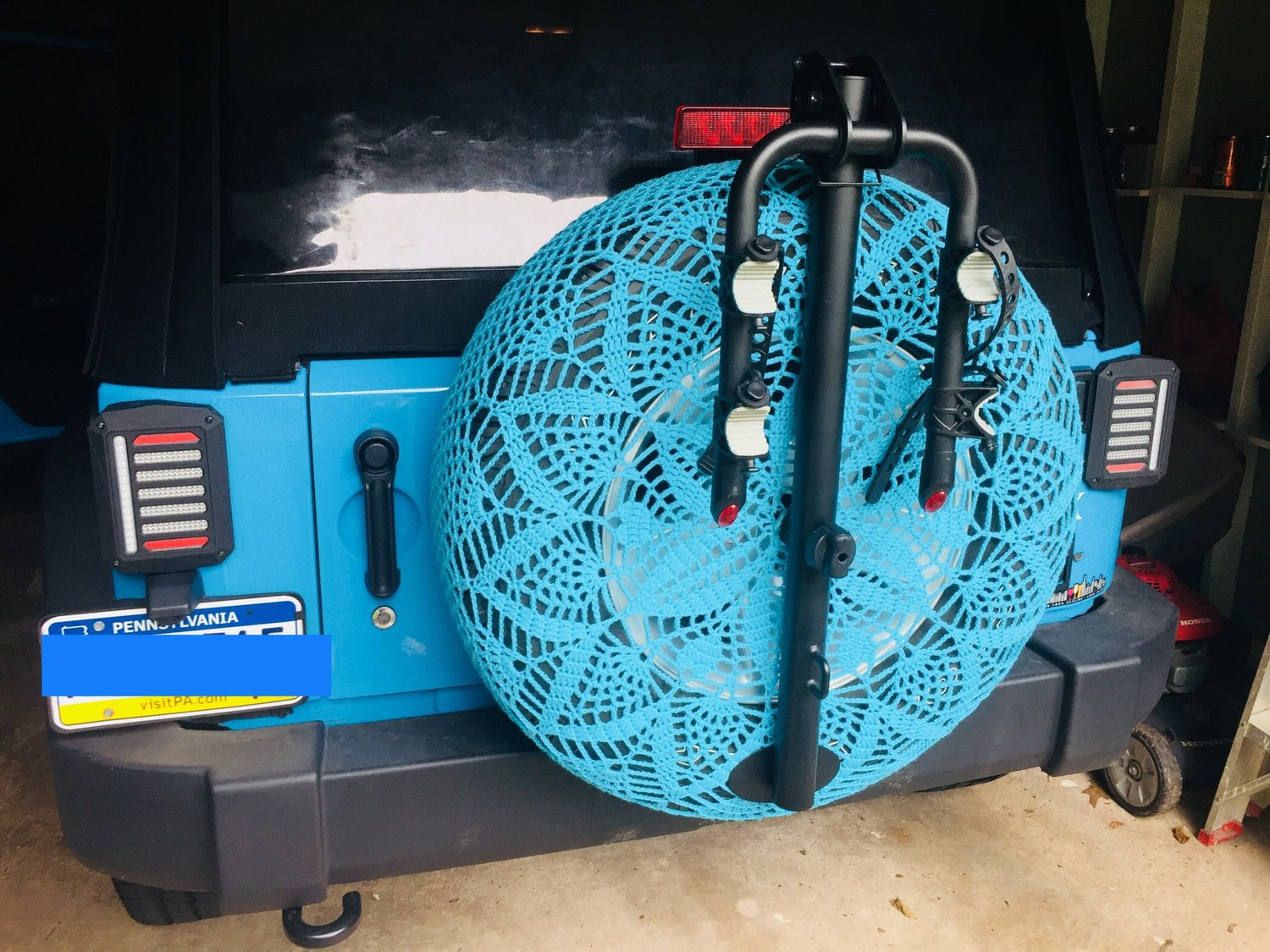 Quadratec spare wheel mounting bike rack deals
