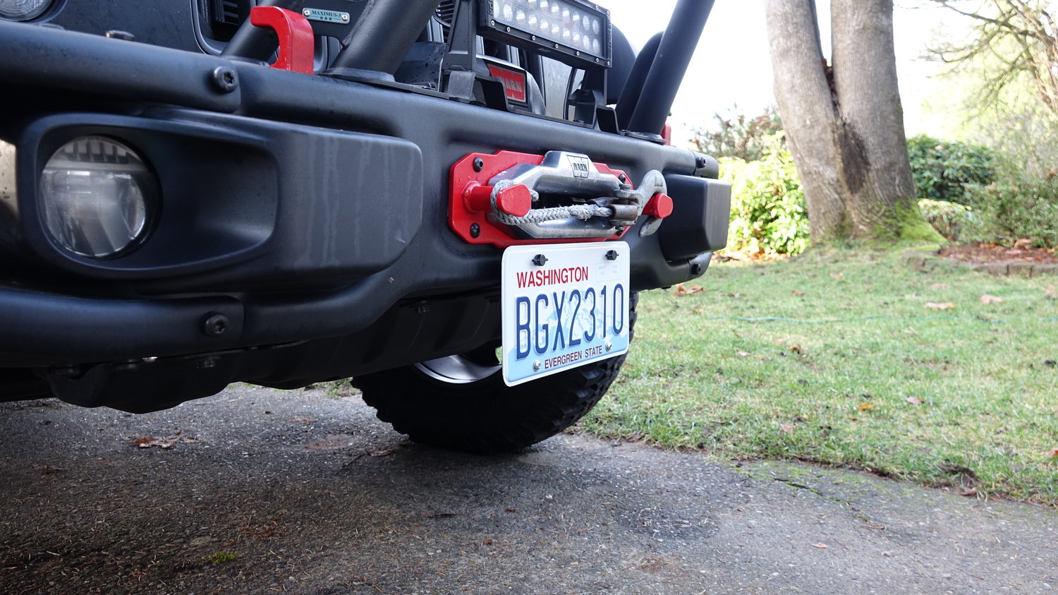 Maximus3 Front License Plate Mounting Brackets for 1318 Jeep Wrangler