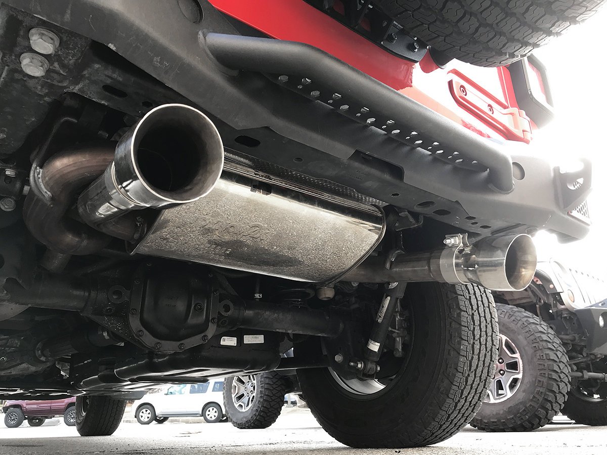 DynoMax 39536 Super Turbo Axle Back Exhaust with Dual Exit in Stainless