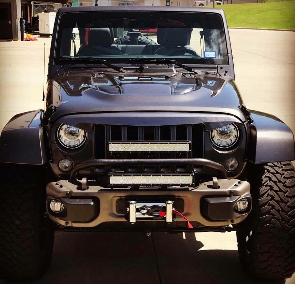 Quadratec Attitude Grille Hood Deflector for 0718 Jeep Wrangler JK