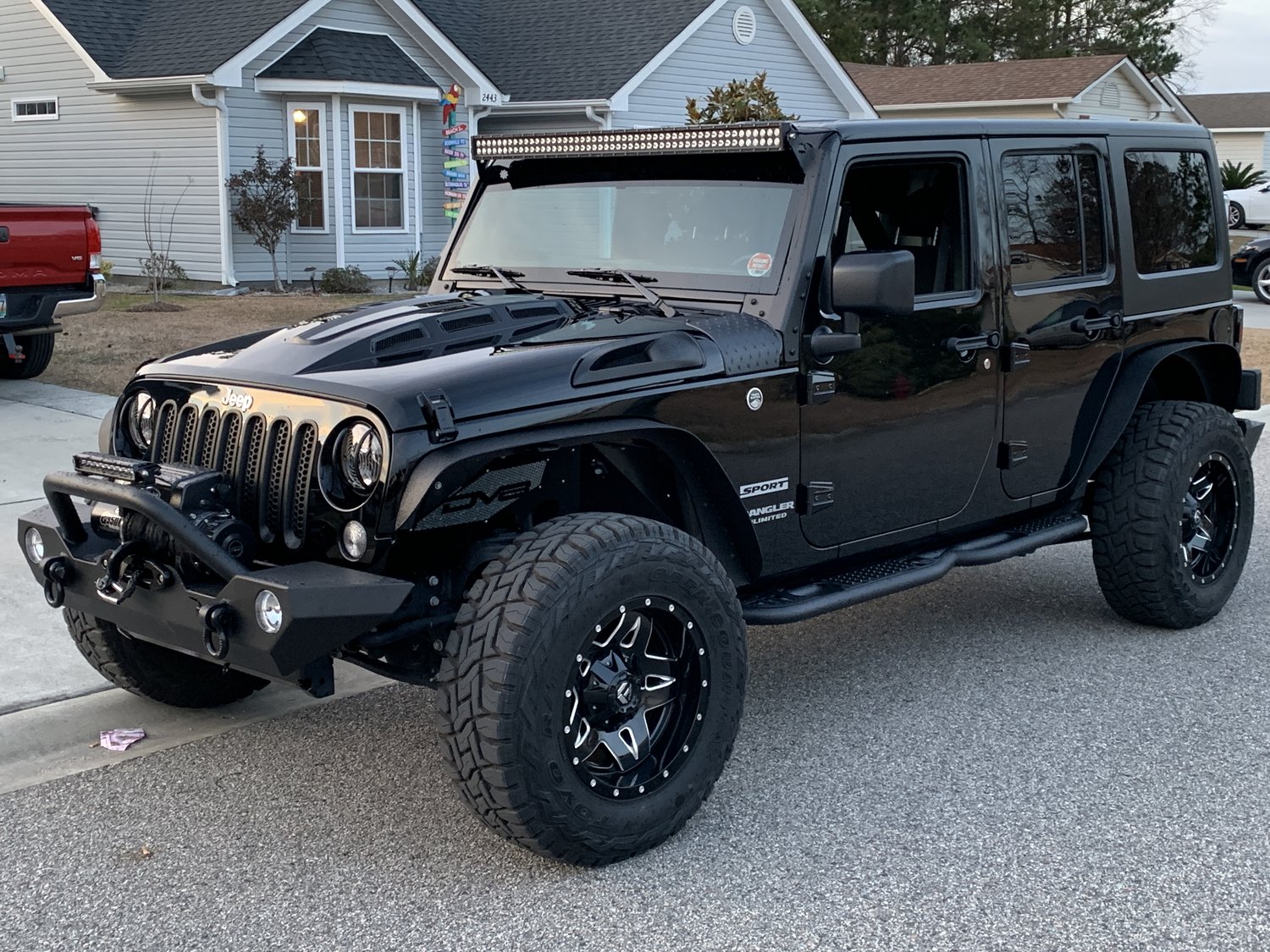 RedRock Jeep Wrangler Avenger Heat Dispersion Hood; Unpainted J132755  (07-18 Jeep Wrangler JK) - Free Shipping