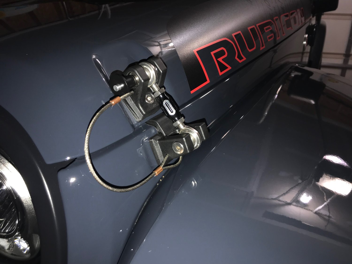 DV8 Offroad Hood Hold Downs with Turnbuckles for 0718 Jeep Wrangler JK