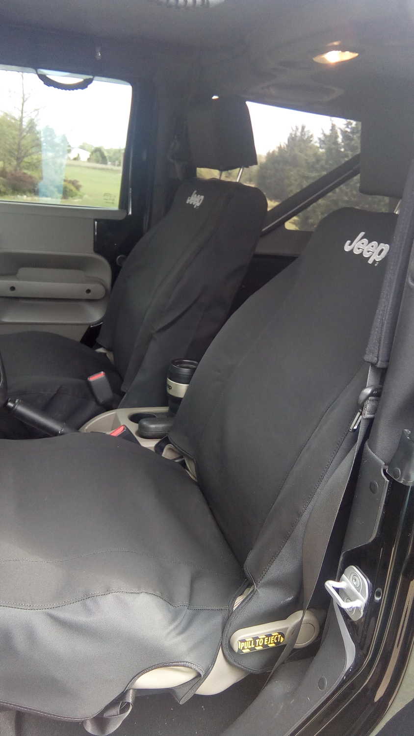 Mopar Jeep Logo Front Seat Covers For 07 10 Jeep Wrangler
