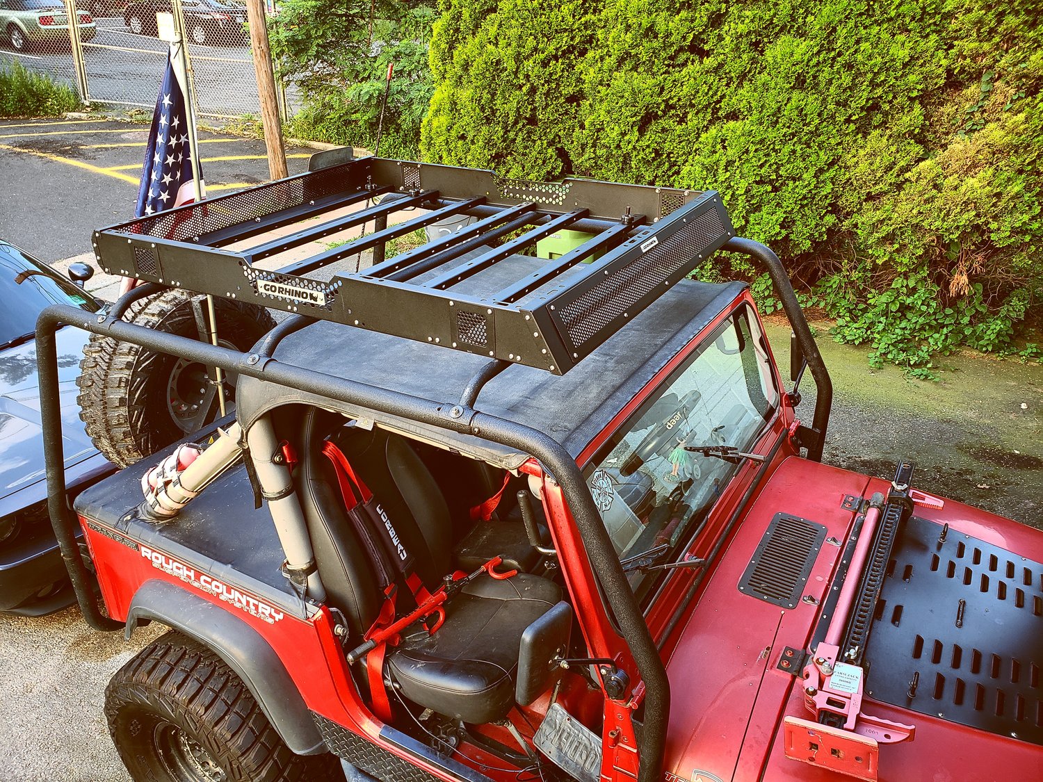 Smittybilt 76711 Smi Src Roof Rack In Textured Black For 87 95 Jeep Wrangler Yj Quadratec