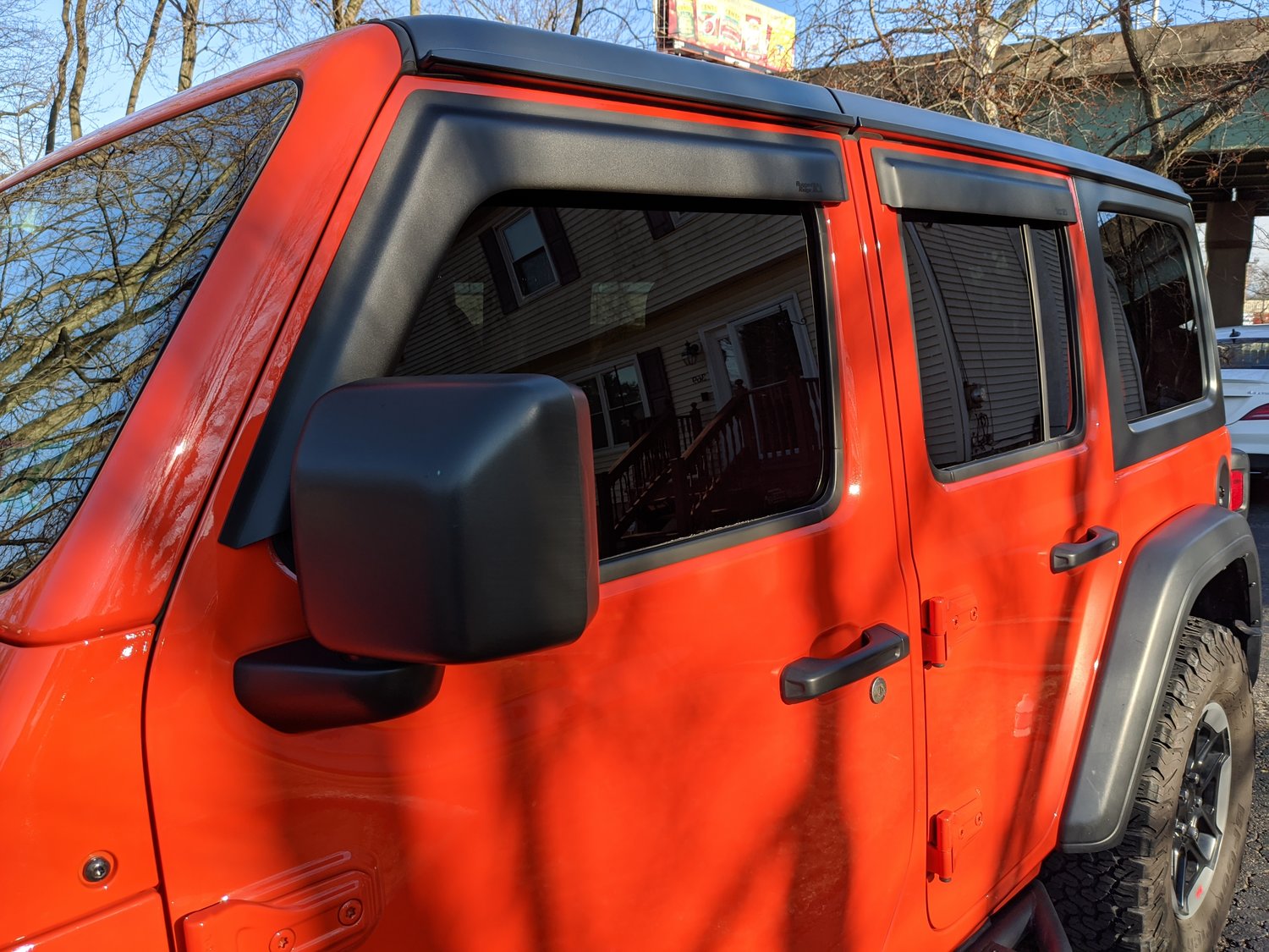 Rugged Ridge 11349.17 Front and Rear Window Visors in Matte Black for