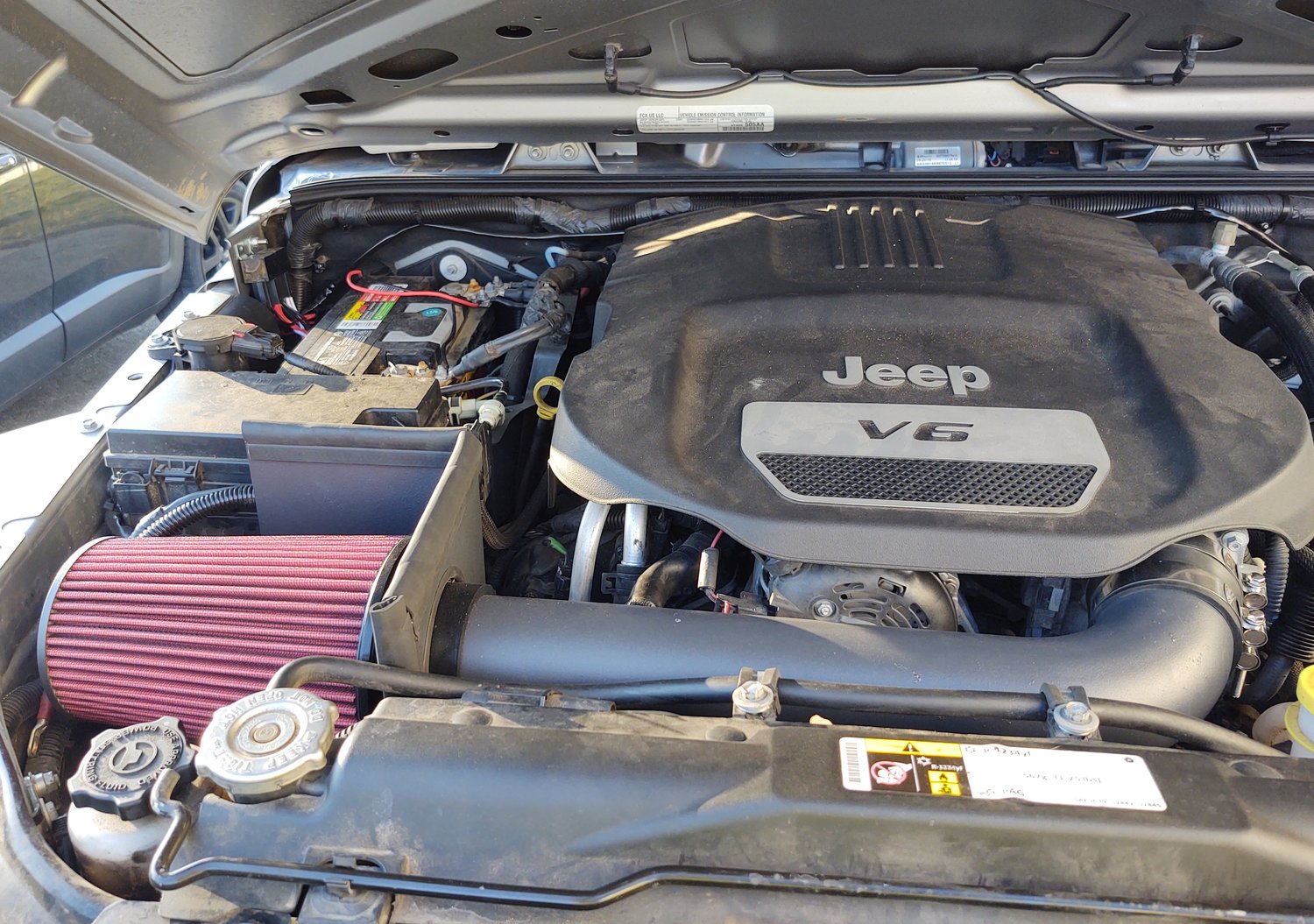 Rough Country 10550A Cold Air Intake System for 1218 Jeep Wrangler JK