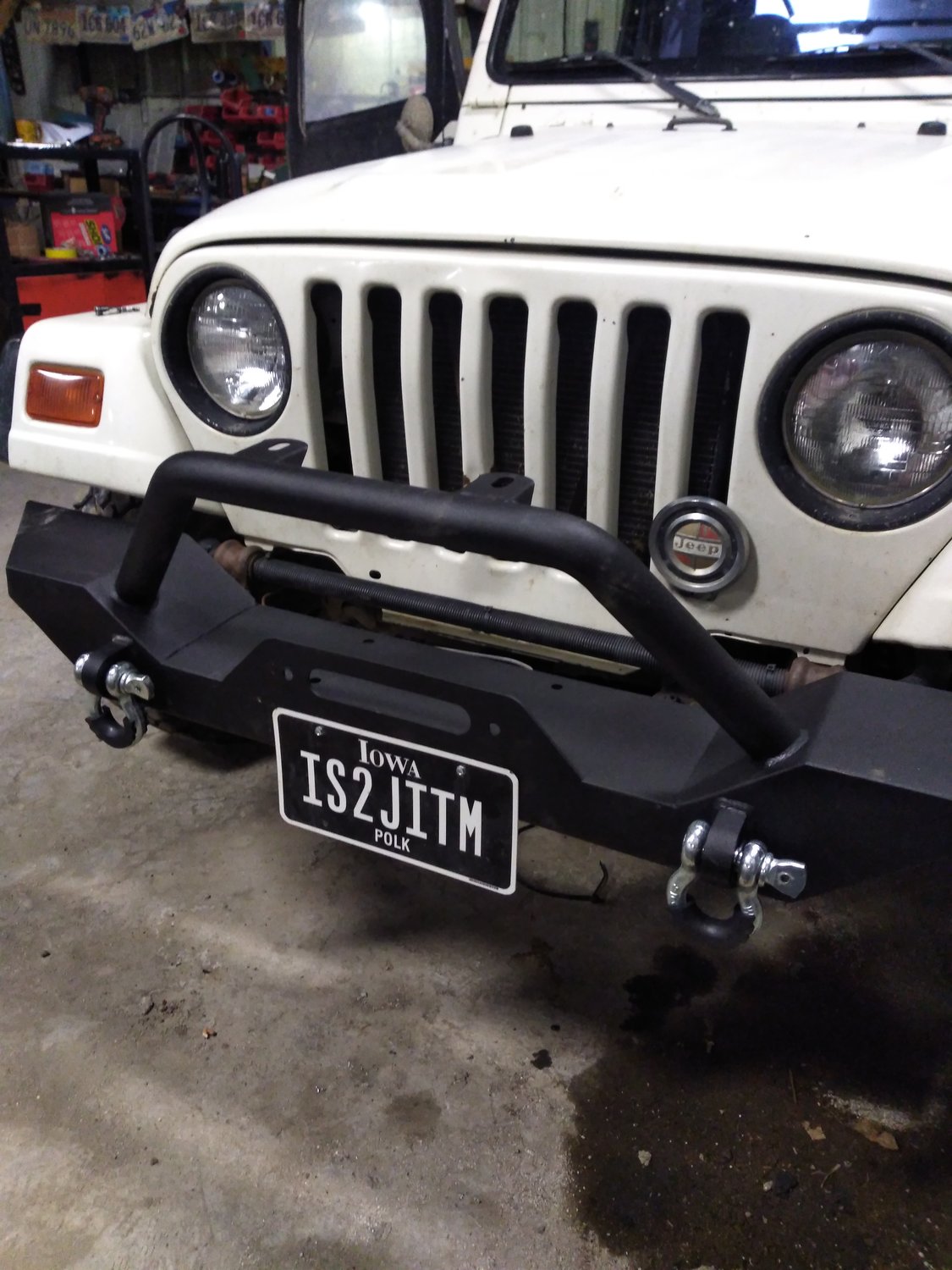 TACTIK Winch Ready Front Bumper with Hoop & D-Rings for 97-06 Jeep