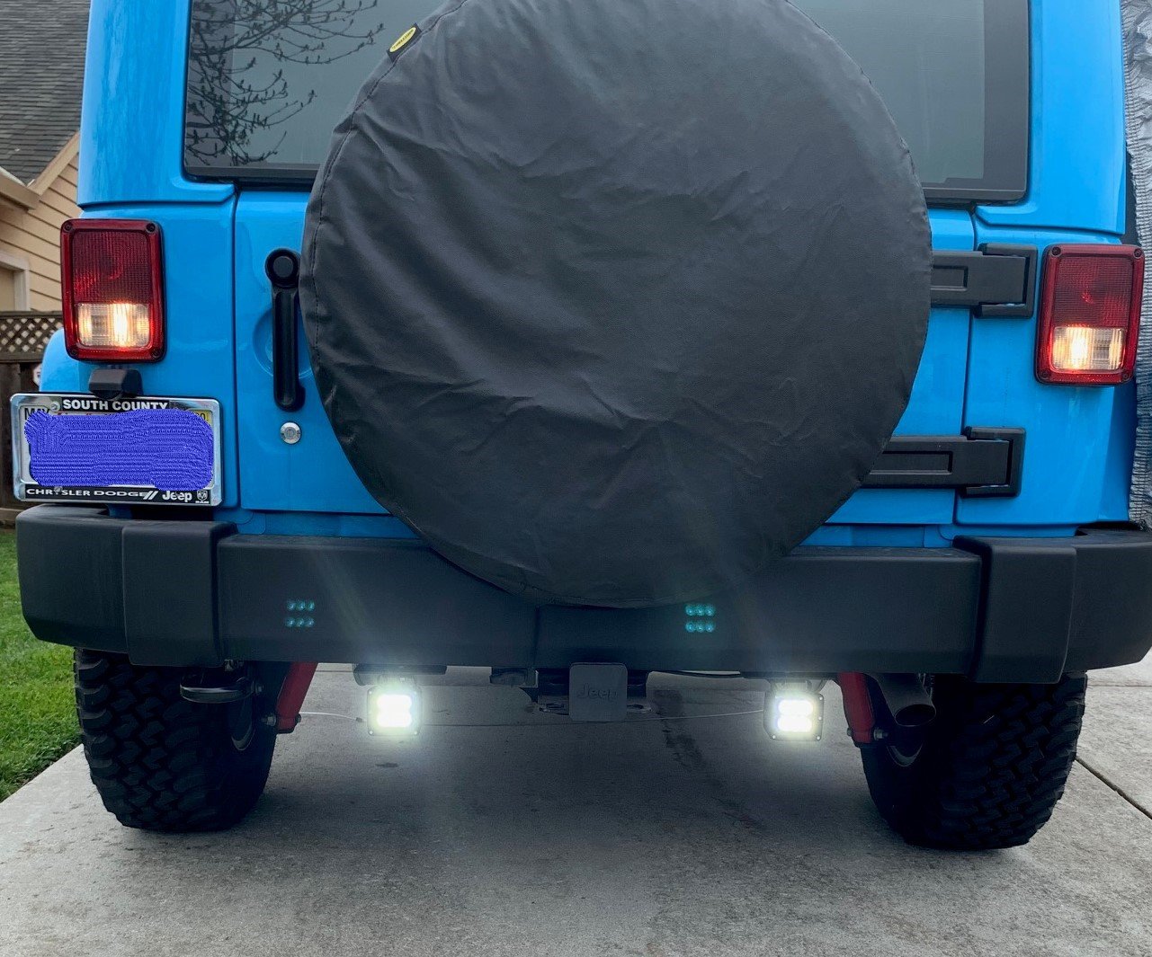 Quadratec 3" LED Sleek Backup Light Kit 160° Flood Beam for 0718 Jeep Wrangler JK Quadratec