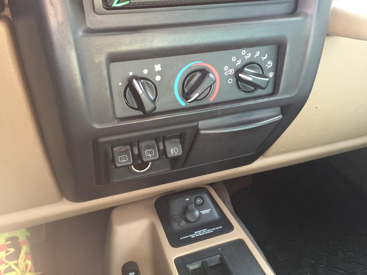 1997 jeep tj heater control