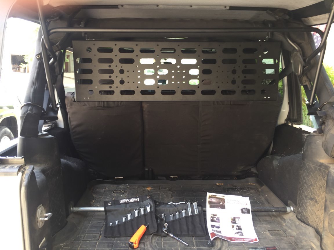 MORryde JP54051 Fold Down Molle Panel for 0718 Jeep Wrangler