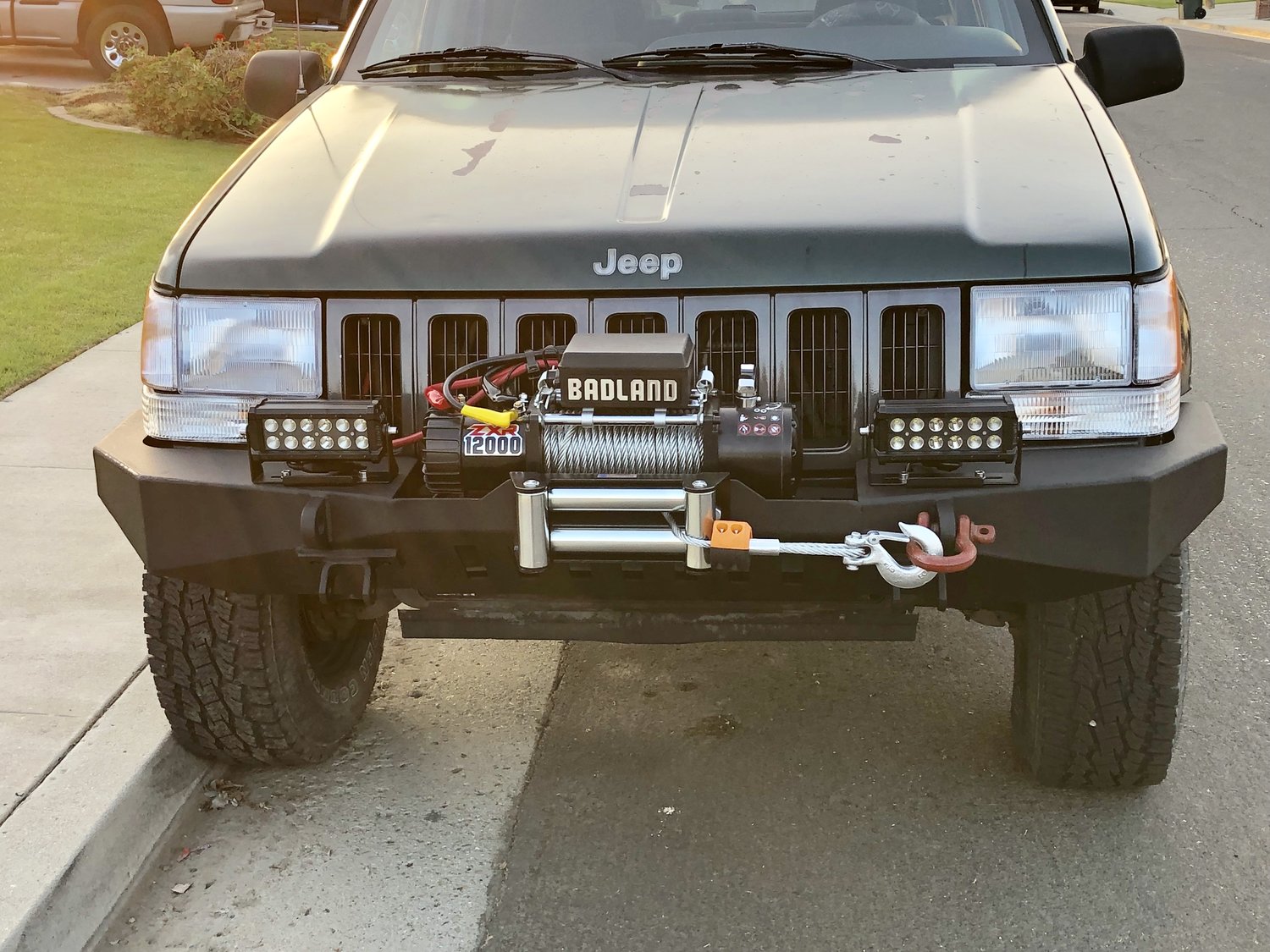 JCR Offroad DIYZJFWN DIY Front Winch Bumper for 9398 Jeep Grand