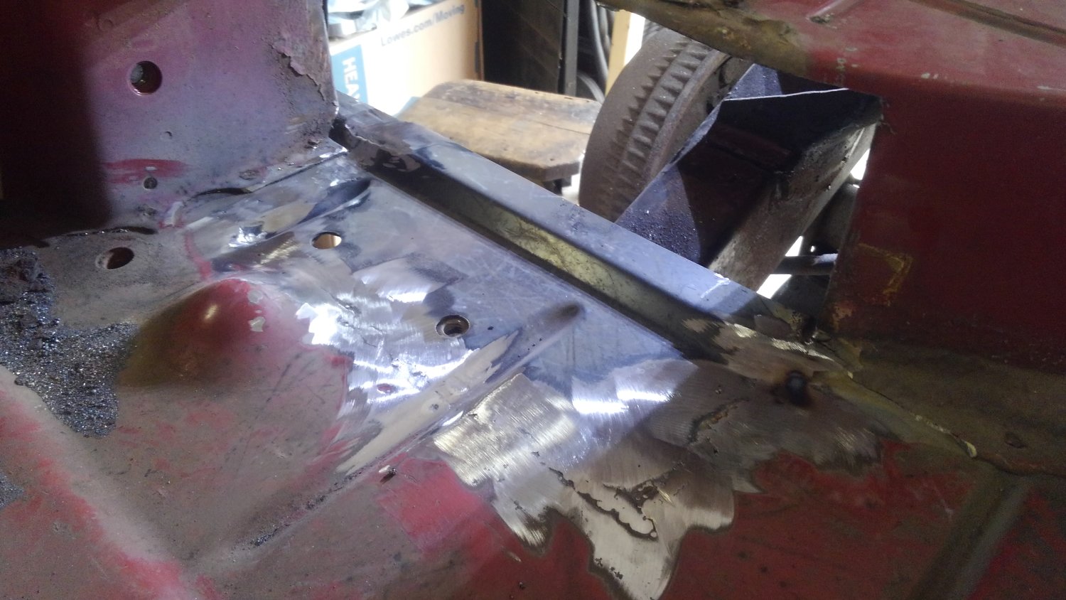 Key Parts Stamped Steel Under Seat Floor Pan for 7695 Jeep CJ7