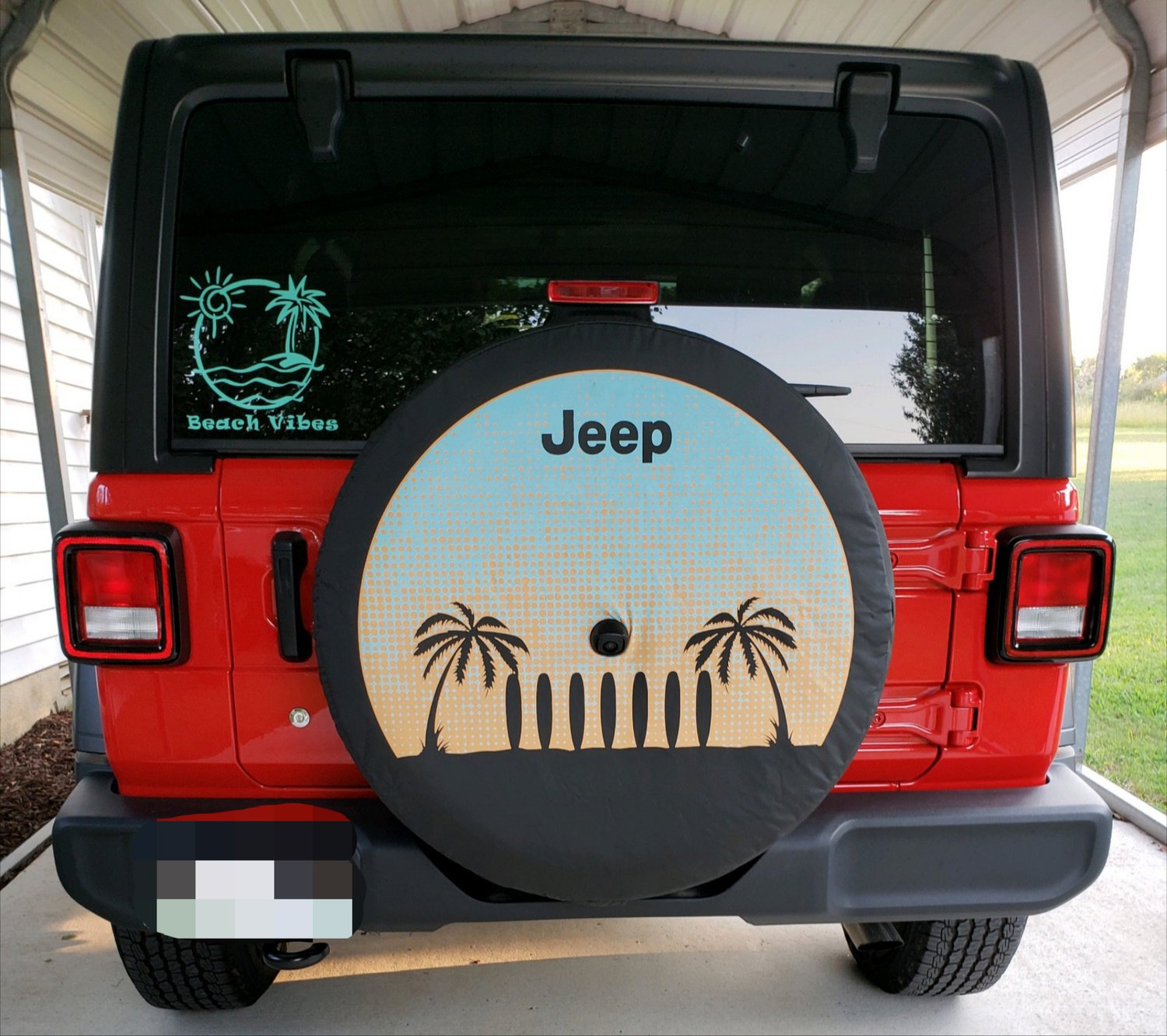 Mopar 82215431AB Cali Coastal Spare Tire Cover for 2018 Jeep Wrangler JL  Quadratec