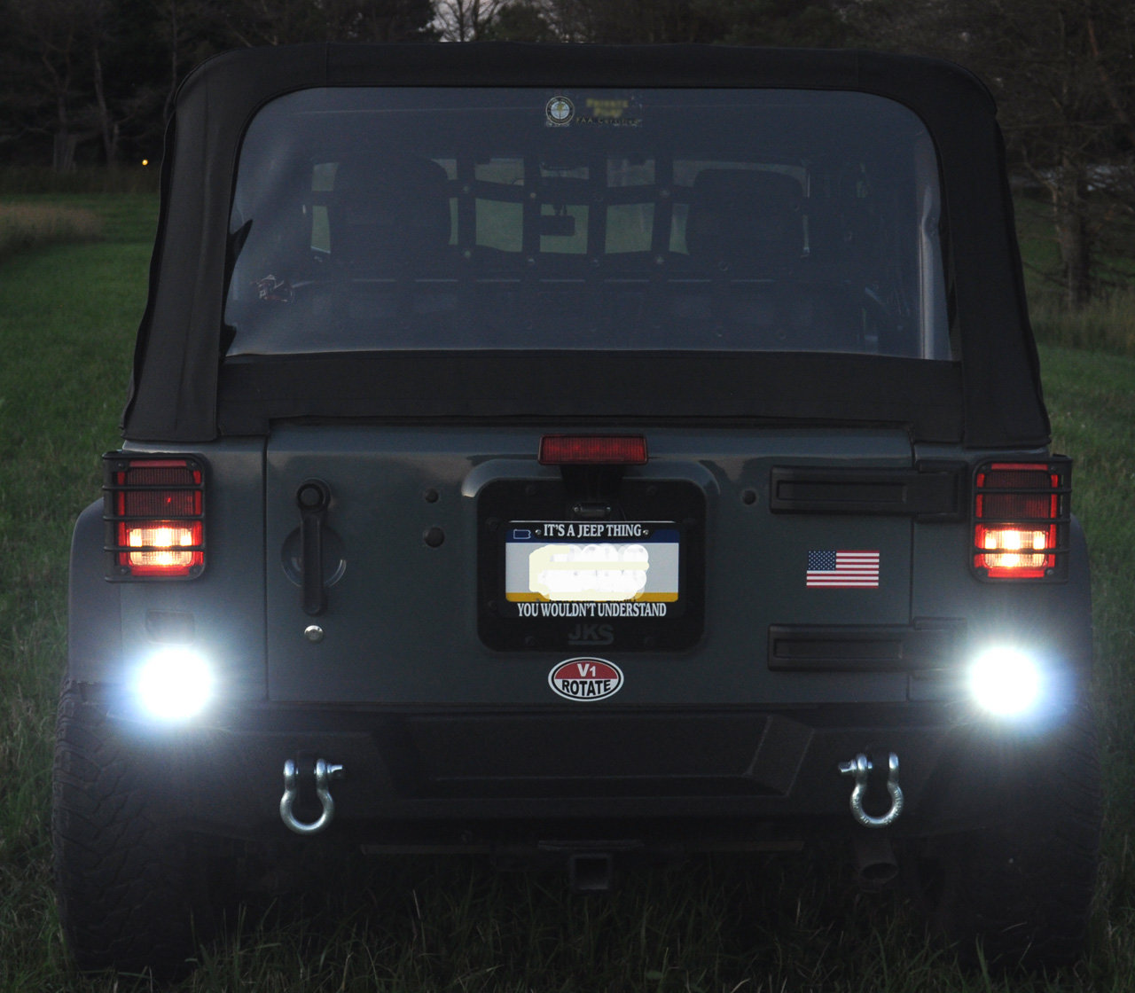 Quadratec 3" LED Backup Light Kit for 0718 Jeep Wrangler JK Quadratec