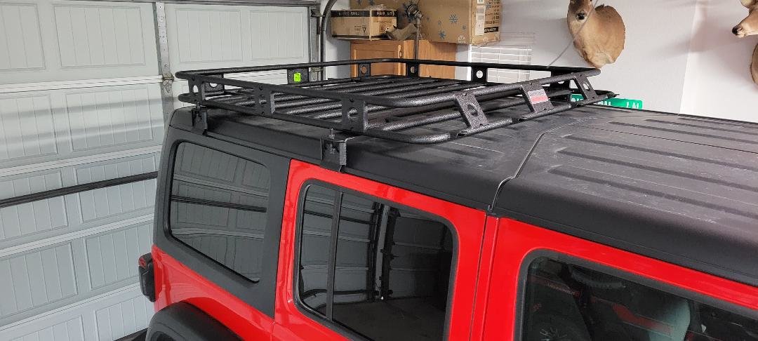Smittybilt 45454JL Defender One Piece Roof Rack for 18 23 Jeep Wrangler JL Unlimited Gladiator JT Quadratec