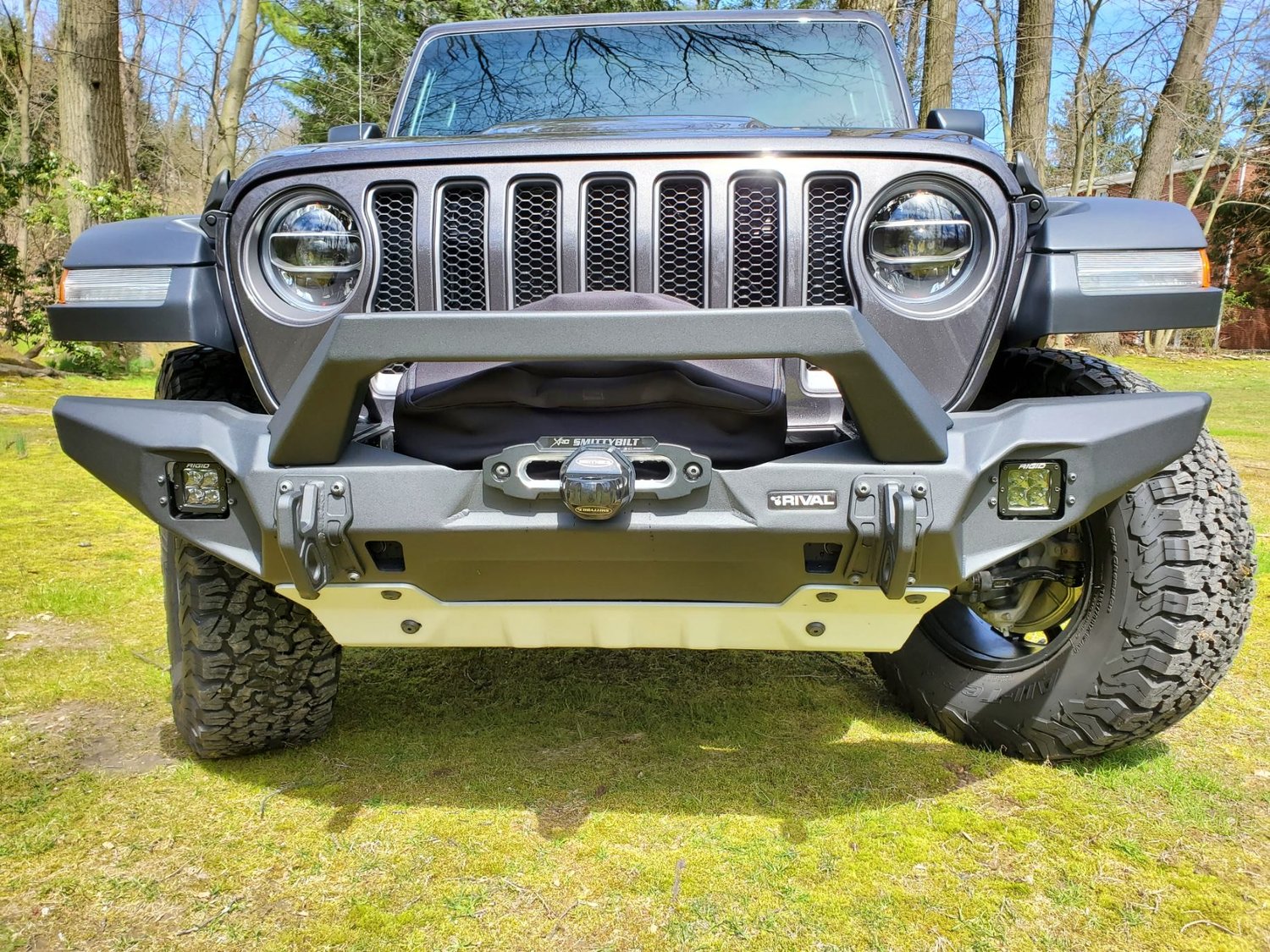 Rival 4x4 Aluminum Front Winch Bumper for 0724 Jeep Wrangler JK, JL