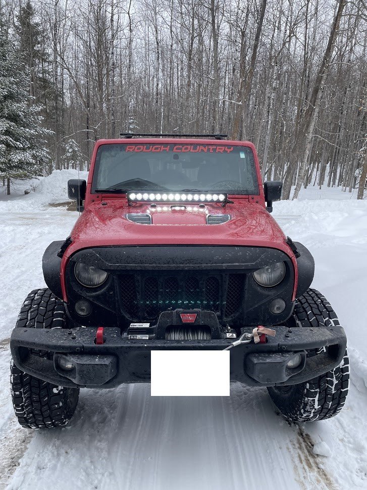 Quadratec Windshield Hinge Mount Light Brackets for 1823 Jeep Wrangler