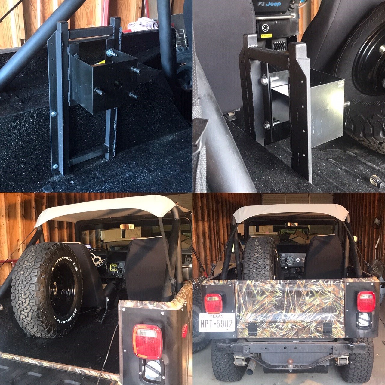 Crown Automotive J5461361 Spare Tire Bracket for 4283 Jeep CJ with