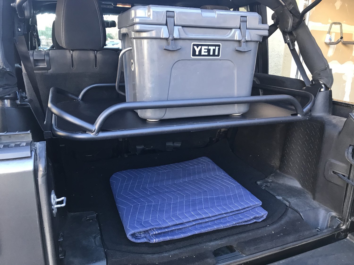 Rampage Products 86623 Rear Interior Sport Rack for 07 18 Jeep Wrangler Unlimited JK 4 Door Quadratec