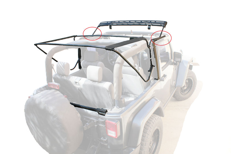 Mopar 68068505AA 3rd Soft Top Folding Bow Assembly for 10-12 Jeep Wrangler  JK Unlimited JK