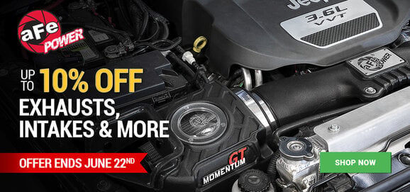 up to 10% off afe exhaust and intakes 