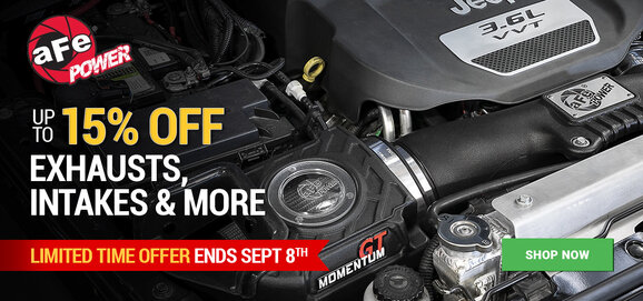15% off AFE intake and more