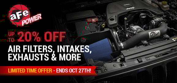 AFe - Up to 20% OFF Air Filters, Intakes, Exhausts & More