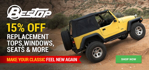 Bestop - 15% OFF Tops, Windows, Seats & More