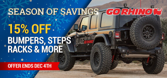 Go Rhino - 15% OFF Bumpers, Steps, Racks & More