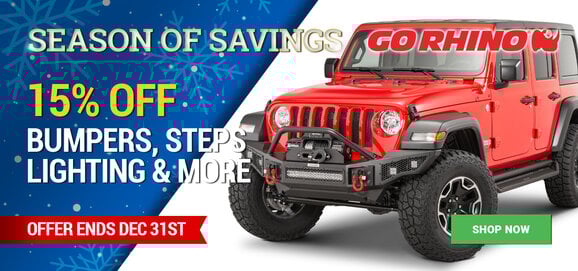 Go Rhino - 15% OFF Bumpers, Steps, Lighting & More