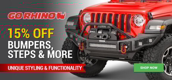 Go Rhino - 15% OFF Bumpers, Steps & More
