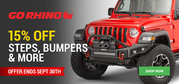 Go Rhino - 15% OFF Bumpers, Steps & More