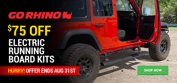 GoRhino - $75 OFF Electric Running Board Kits