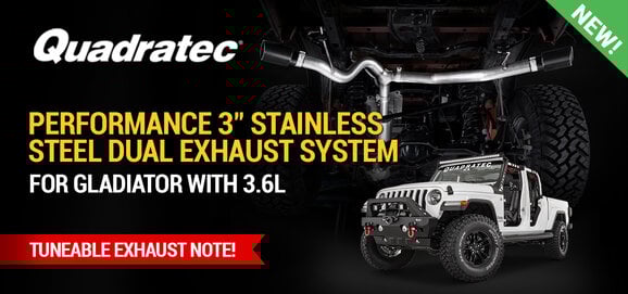 Jt gladiator exhaust new quadratec