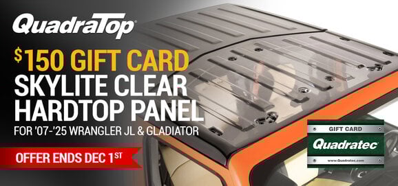 QuadraTop - FREE $150 Gift Card with SkyLite Clear Hardtop Panel