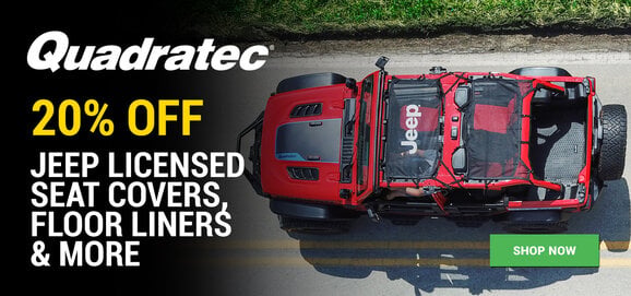 Quadratec - 20% OFF Jeep Licensed Seat Covers, Floor Liners & More