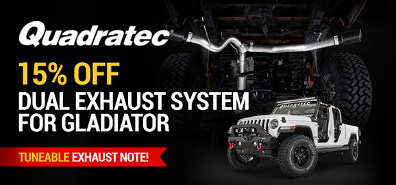 Quadratec - 15% OFF Dual Exhaust System for Gladiator