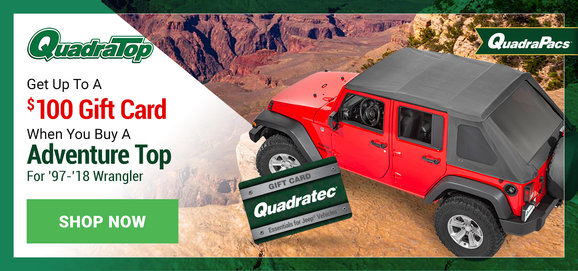 Quadratop - Get Up To A $100 Gift Card on Adventure Top Purchases