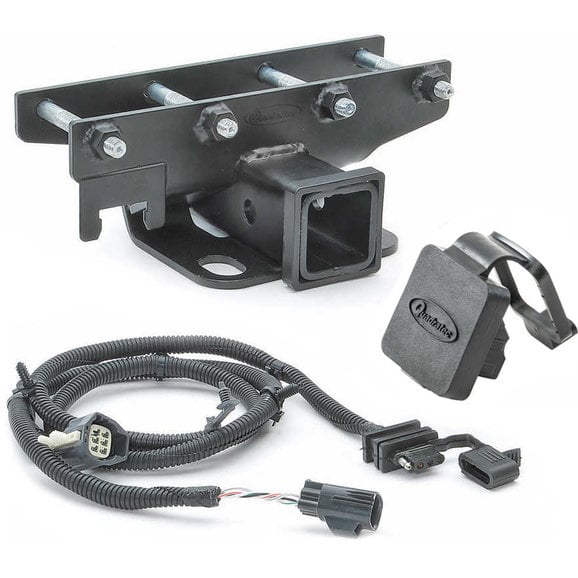 Quadratec Premium 2" Hitch with Wiring Kit & Quadratec Logo Plug Quadratec 12015 1020 Premium 2" Hitch with Wiring Kit & Quadratec Logo Plug for 07-18 Jeep Wrangler JK