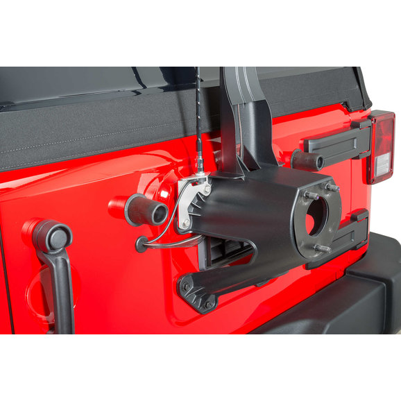 Quadratec JKANTML Stainless CB Antenna Rear Tailgate Mount for 0718