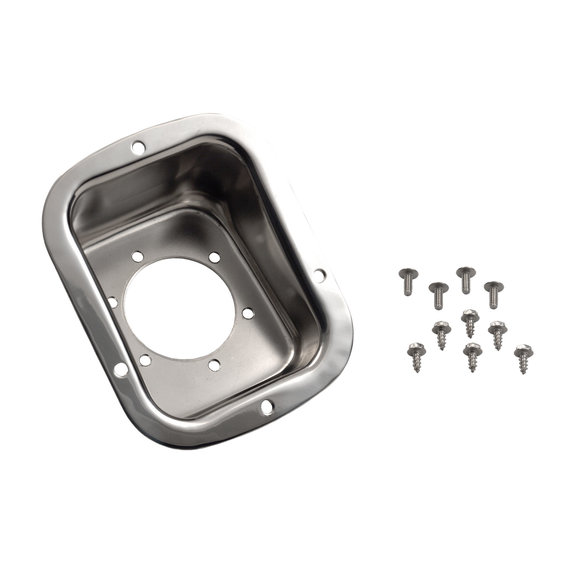 Kentrol Stainless Steel Fuel Filler Bezels Kentrol Stainless Steel Fuel Filler Bezels for 77-95 Jeep CJ & Wrangler YJ