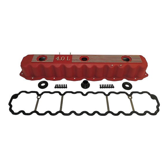 Crown Automotive RT35002 Aluminum Valve Cover Kit in Red for 9304 Jeep