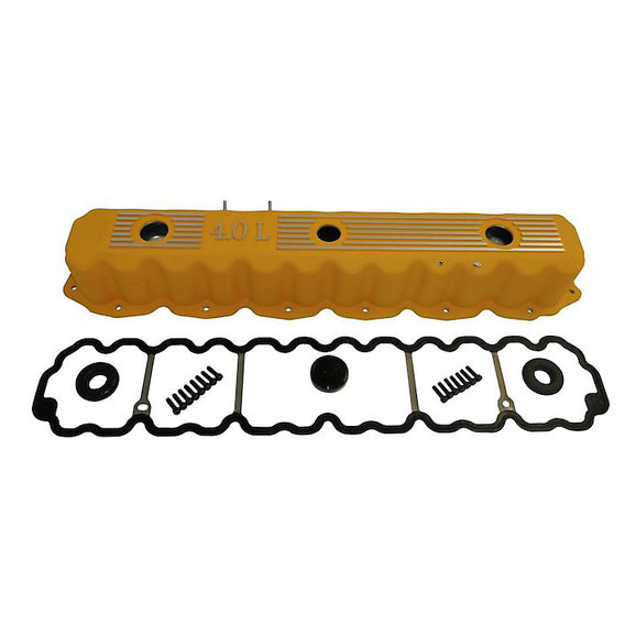 Crown Automotive 53020323ALY Aluminum Valve Cover Kit in Yellow for 93