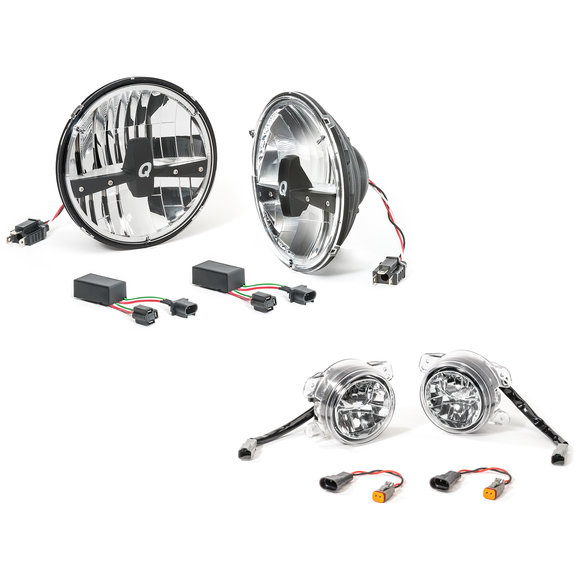 Quadratec Led Headlight Upgrade Conversion Led Fog Lights Kit For 07 18 Jeep Wrangler Jk Quadratec
