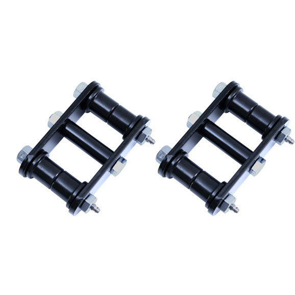 Rugged Ridge 1" Grease Front Shackles in Black Rugged Ridge 18265.15 1" Grease Front Shackles in Black for 87-95 Jeep Wrangler YJ