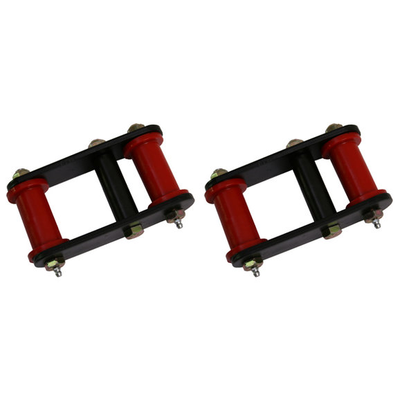 Rugged Ridge 1" Grease Front Shackles in Red Rugged Ridge 18265.16 1" Grease Front Shackles in Red for 87-95 Jeep Wrangler YJ