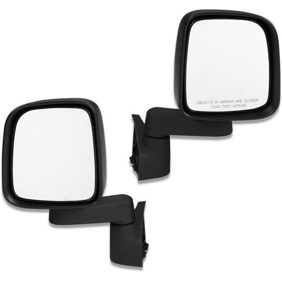 Bestop HighRock 4X4 03-06 Factory Styling Replacement Mirrors Bestop 51261-01 HighRock 4X4 03-06 Factory Styling Replacement Mirrors for 87-20 Jeep Wrangler YJ, TJ, JK, TJ, JK & JL