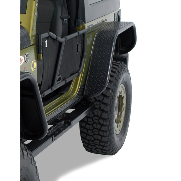 Warrior Products Rear Tube Flares Warrior Products  Rear Tube Flares for 07-18 Jeep Wrangler JK 2 Door