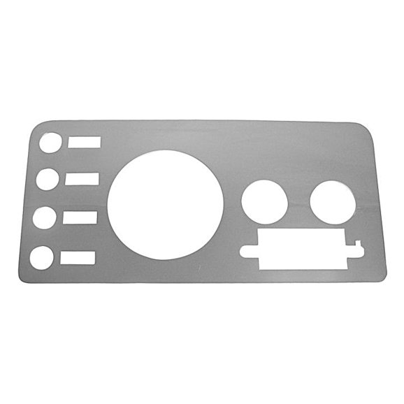 OMIX-ADA CJ Gauge Cover in Stainless Steel OMIX-ADA 11124.01 CJ Gauge Cover in Stainless Steel for 76-86 Jeep CJ